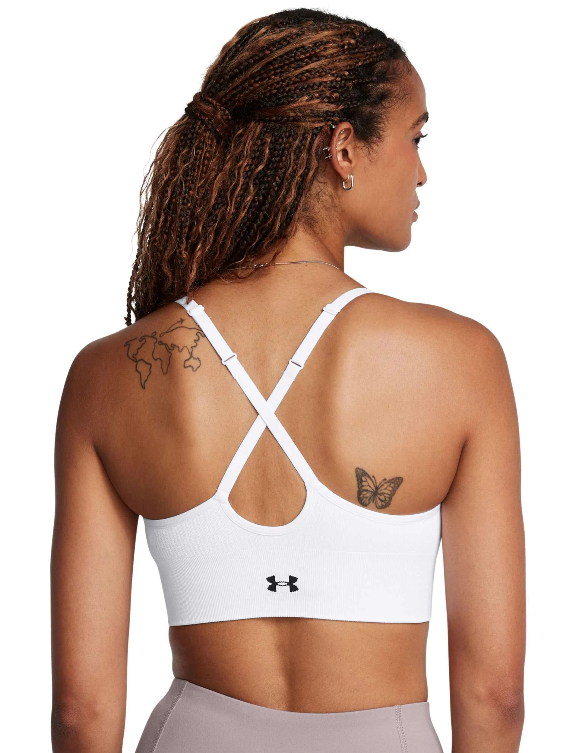 Vanish Seamless Low Sports Bra - White/Black