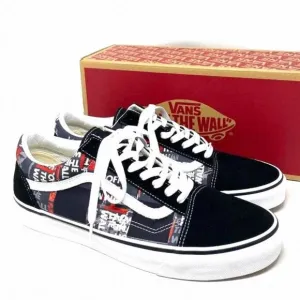 VANS Old Skool Shoe Casual Low Top Canvas Suede Red VN0A4U3BWZ4 Size Men's Black