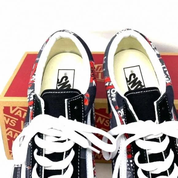 VANS Old Skool Shoe Casual Low Top Canvas Suede Red VN0A4U3BWZ4 Size Men's Black
