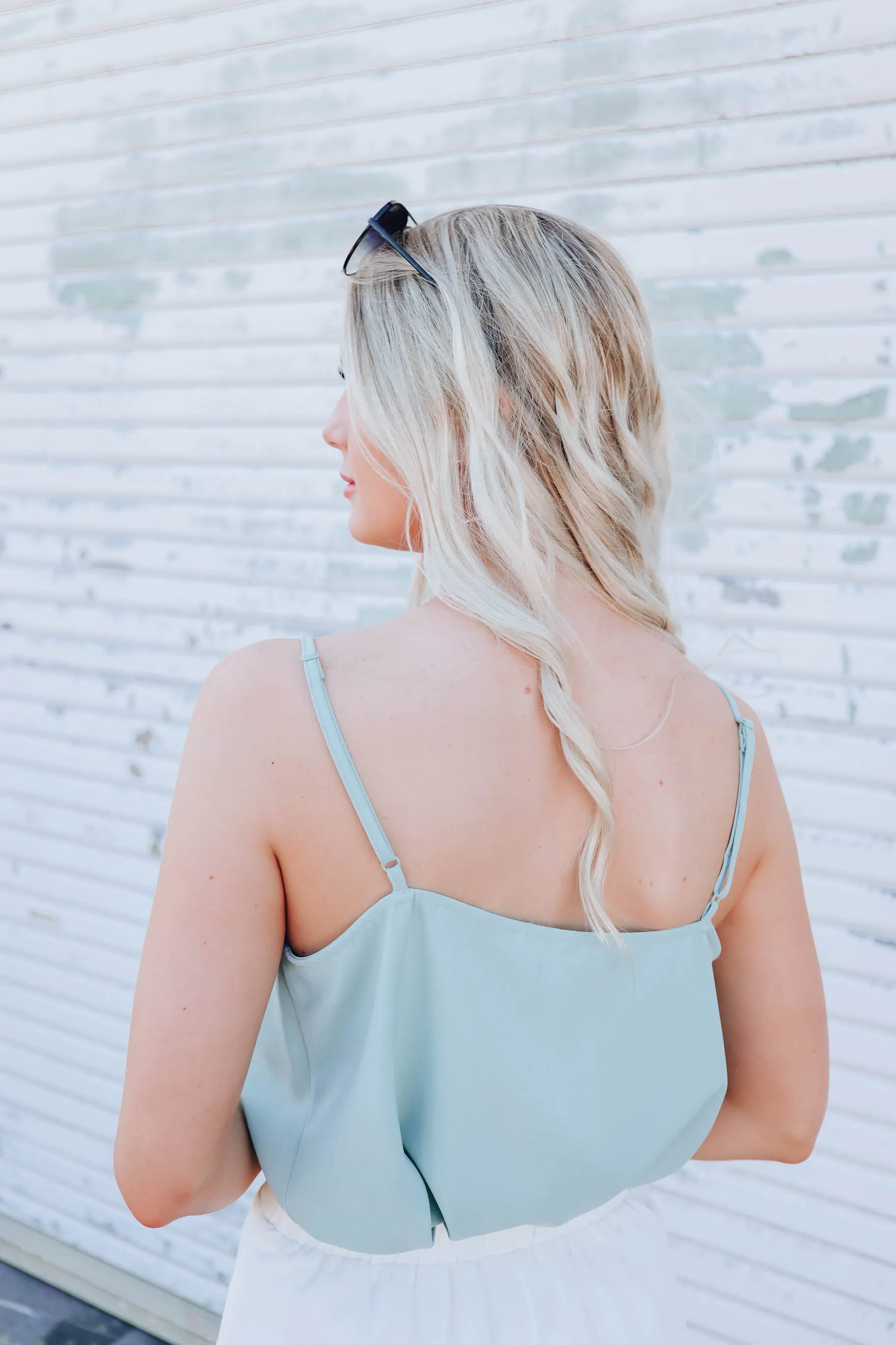 Venetian Lace Cami - Sage