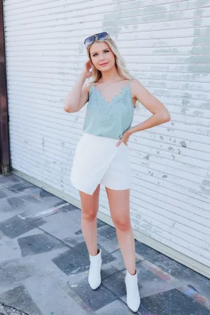 Venetian Lace Cami - Sage