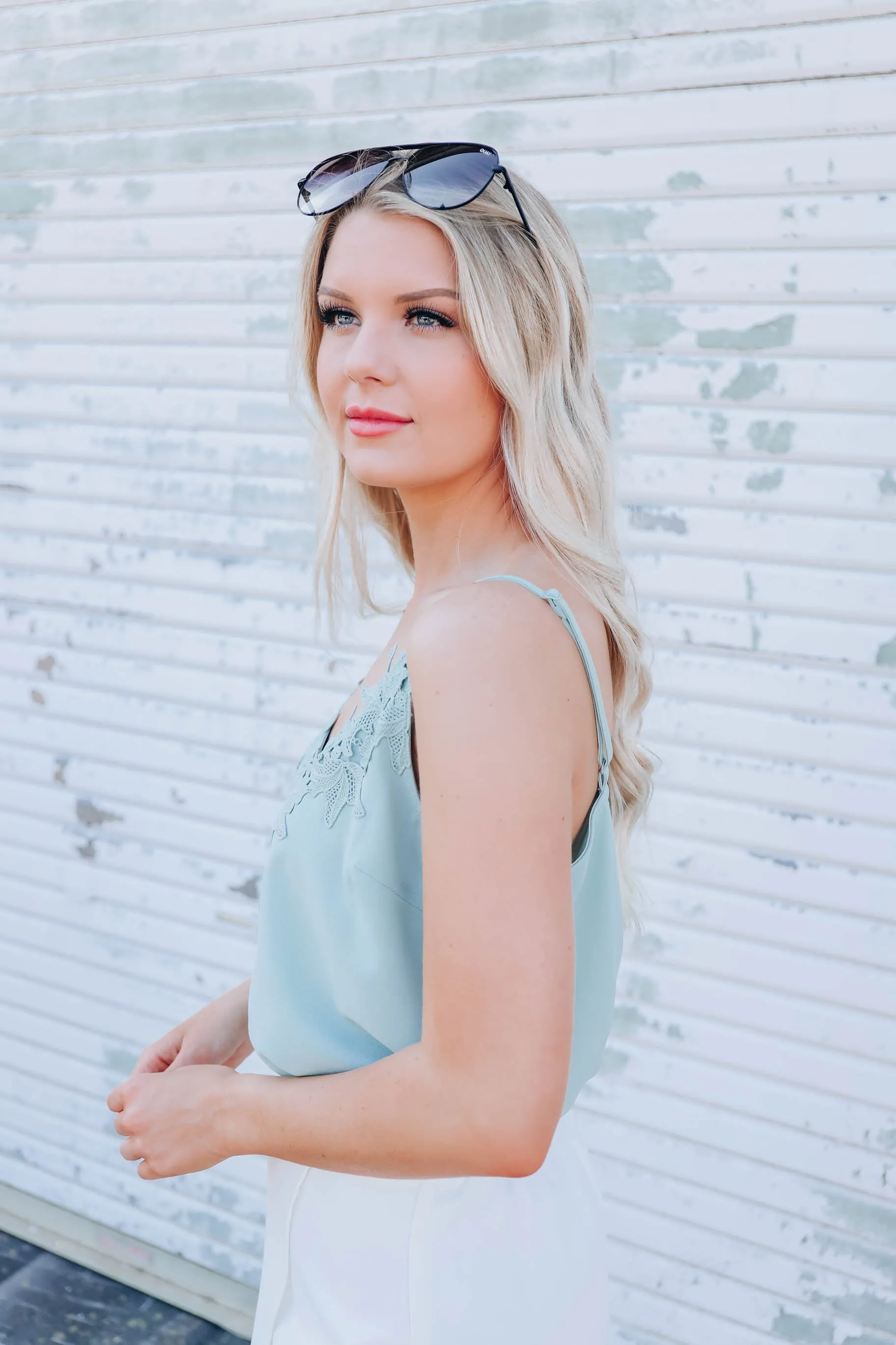 Venetian Lace Cami - Sage