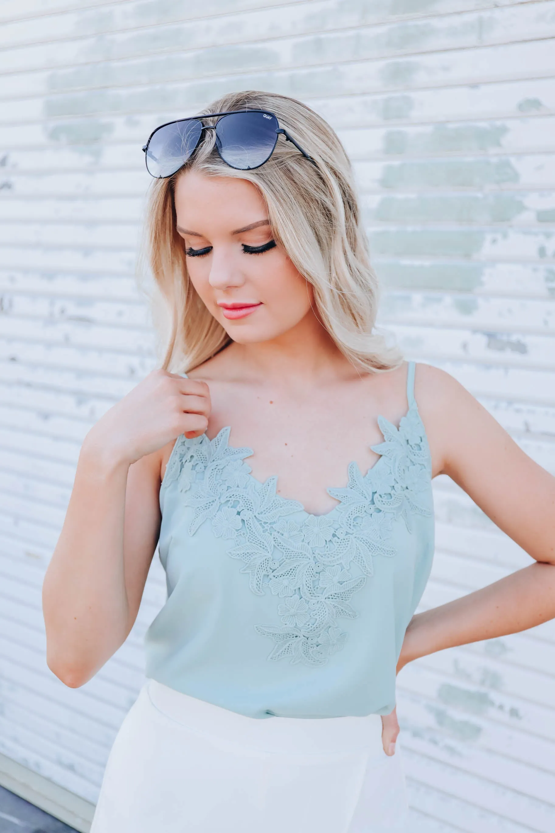 Venetian Lace Cami - Sage