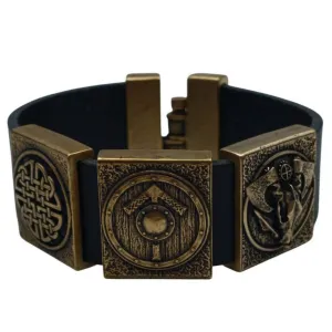 Viking warrior leather bracelet