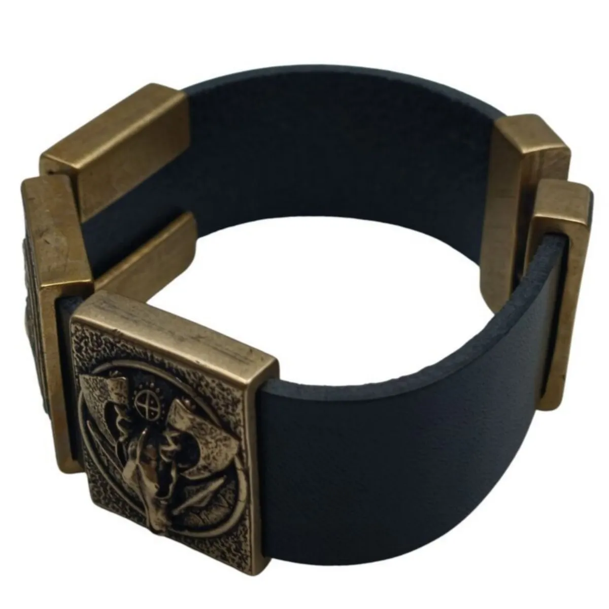 Viking warrior leather bracelet