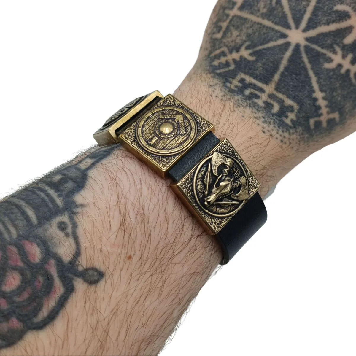 Viking warrior leather bracelet