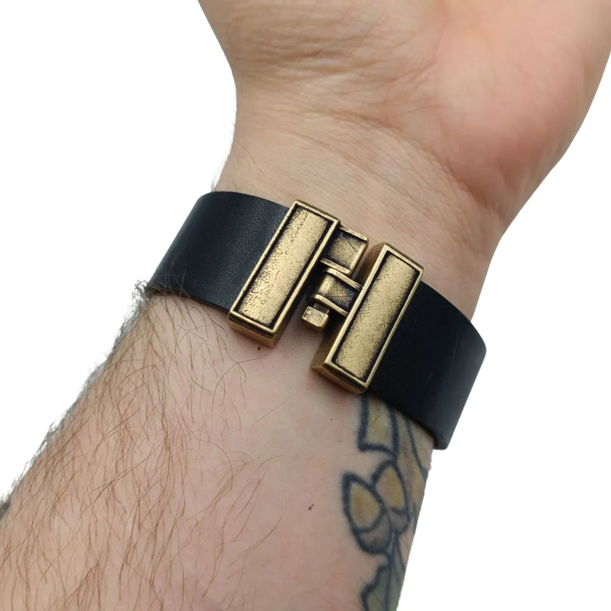 Viking warrior leather bracelet