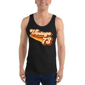 Vintage 1973 Warm Retro Lines Unisex  Tank Top