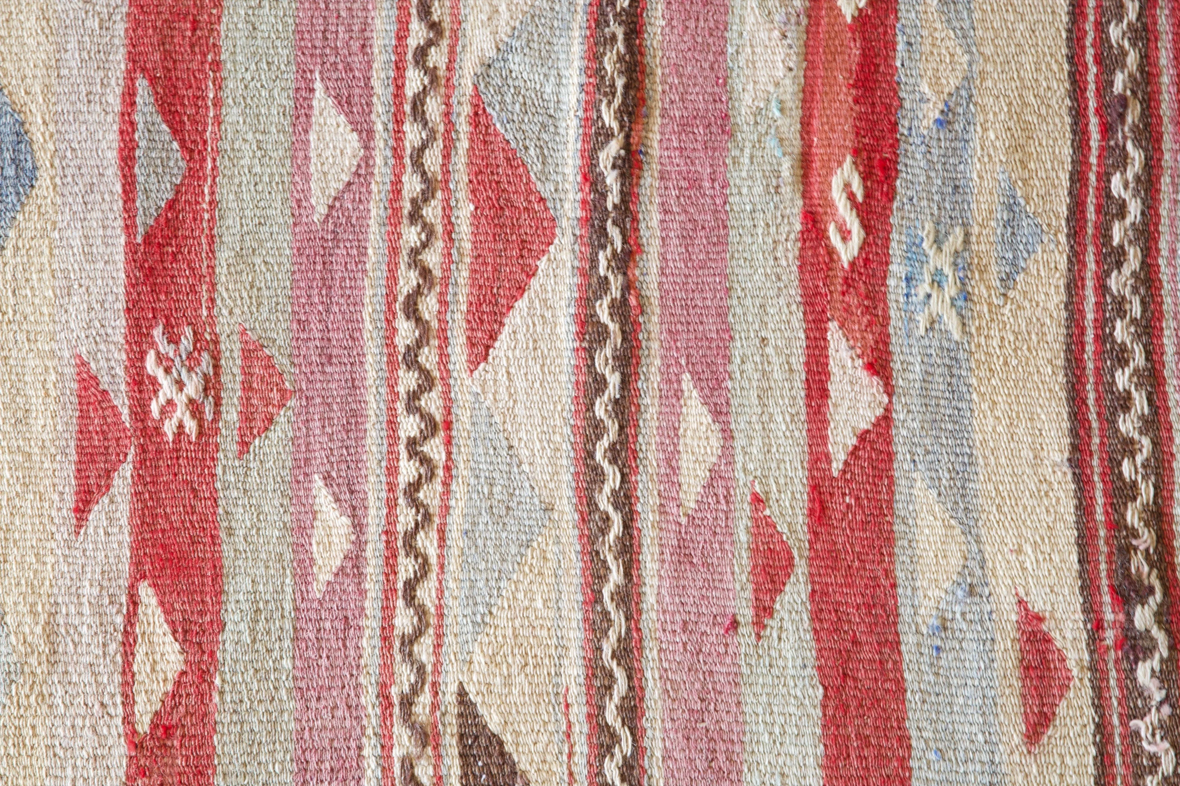 Vintage Mini Turkish Kilim Rug 3'3"x4'9"