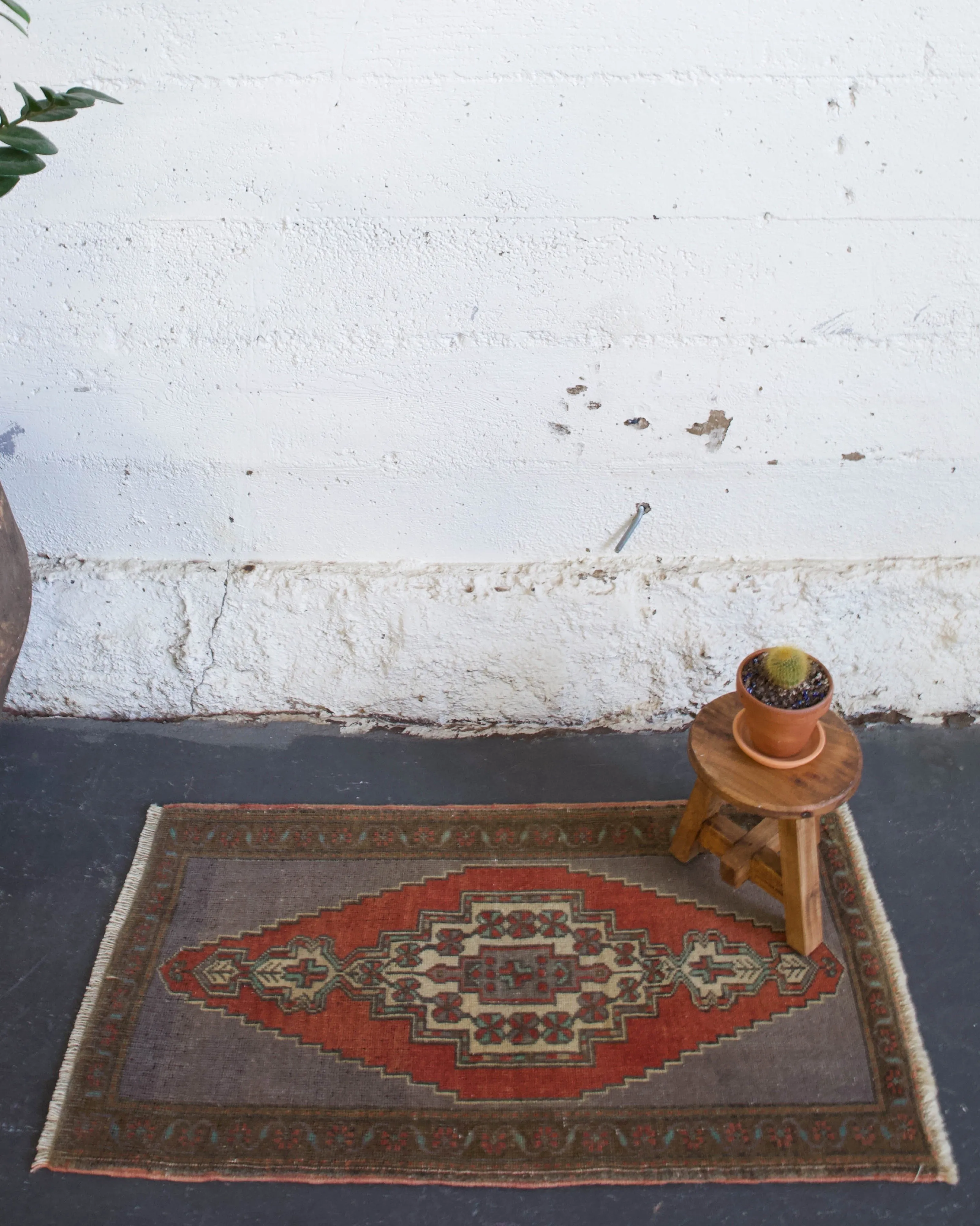 Vintage Mini Turkish Rug 1'10"x3'2"