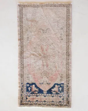 Vintage Mini Turkish Rug 20"x41"