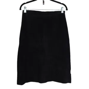 Vintage Rem Garson Pencil Skirt Womens 8 Black Suede Lined Back Slit Zip