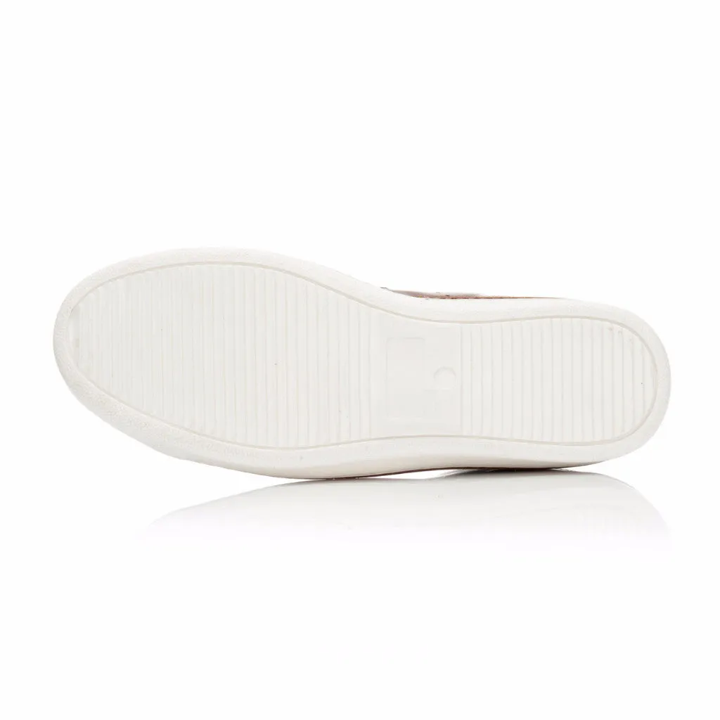 Walnut Hand Woven Leather Sneaker