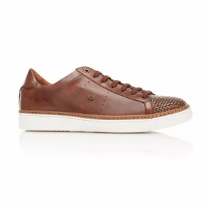 Walnut Hand Woven Leather Sneaker