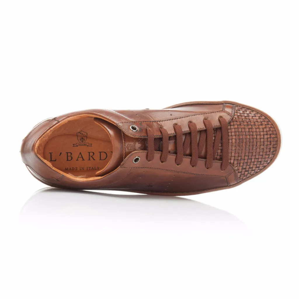 Walnut Hand Woven Leather Sneaker