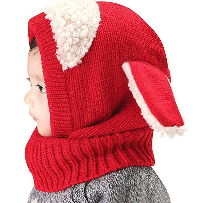 Warm Cozy Bunny Scarf-Beanie