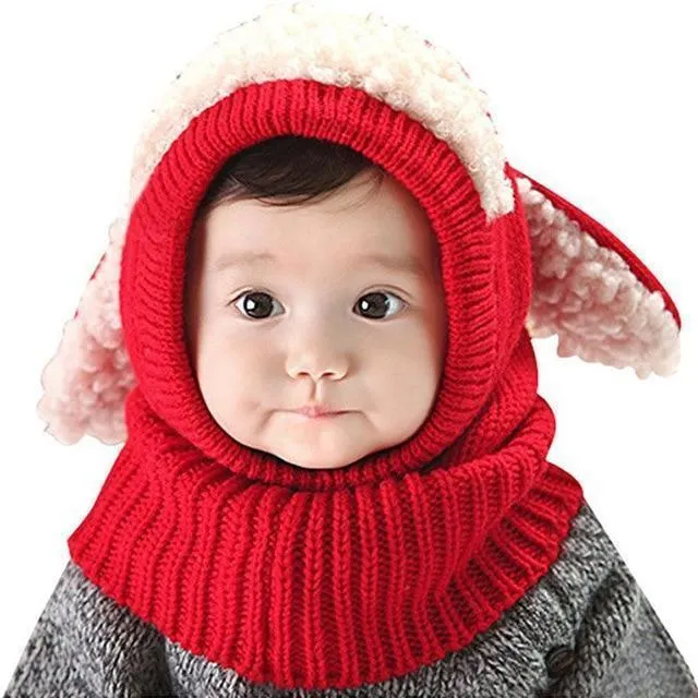 Warm Cozy Bunny Scarf-Beanie