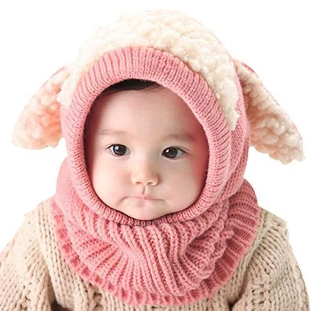 Warm Cozy Bunny Scarf-Beanie