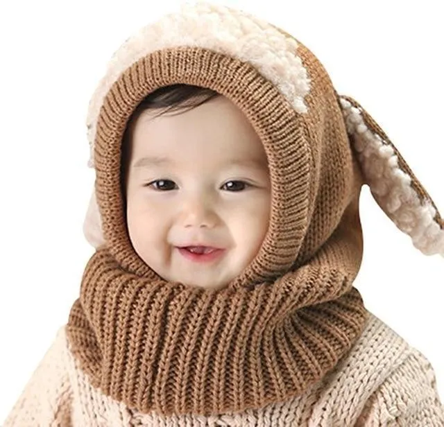 Warm Cozy Bunny Scarf-Beanie