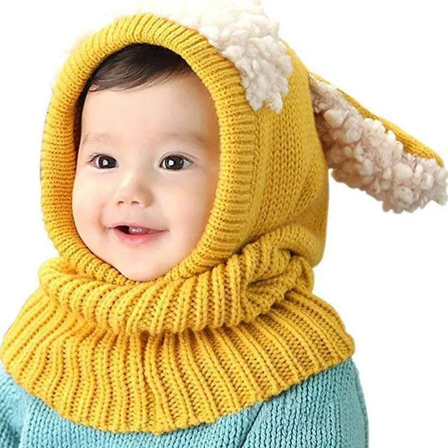 Warm Cozy Bunny Scarf-Beanie
