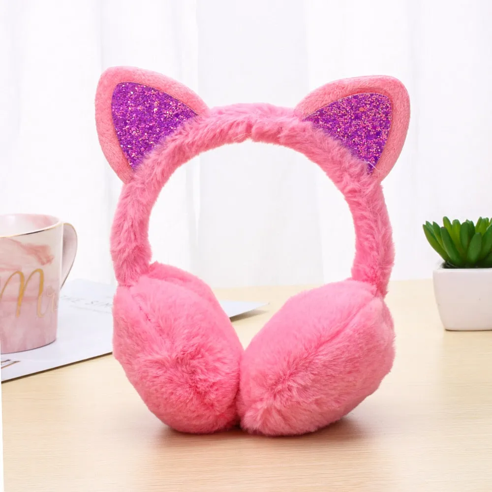 Warm Faux Fur Earmuff Headband Earlap Adjustable Earmuffs