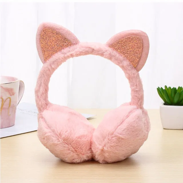 Warm Faux Fur Earmuff Headband Earlap Adjustable Earmuffs