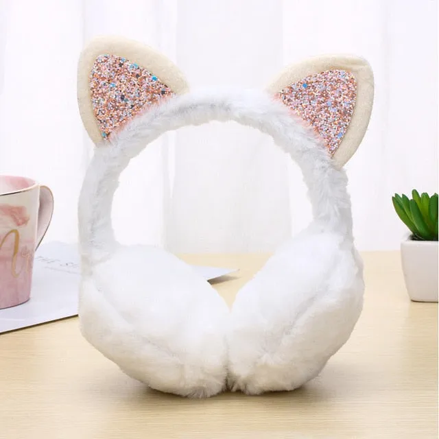 Warm Faux Fur Earmuff Headband Earlap Adjustable Earmuffs