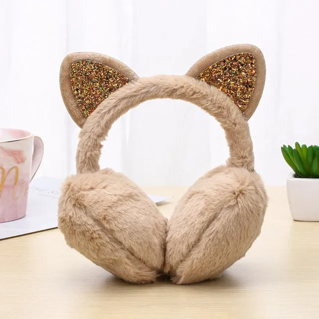 Warm Faux Fur Earmuff Headband Earlap Adjustable Earmuffs