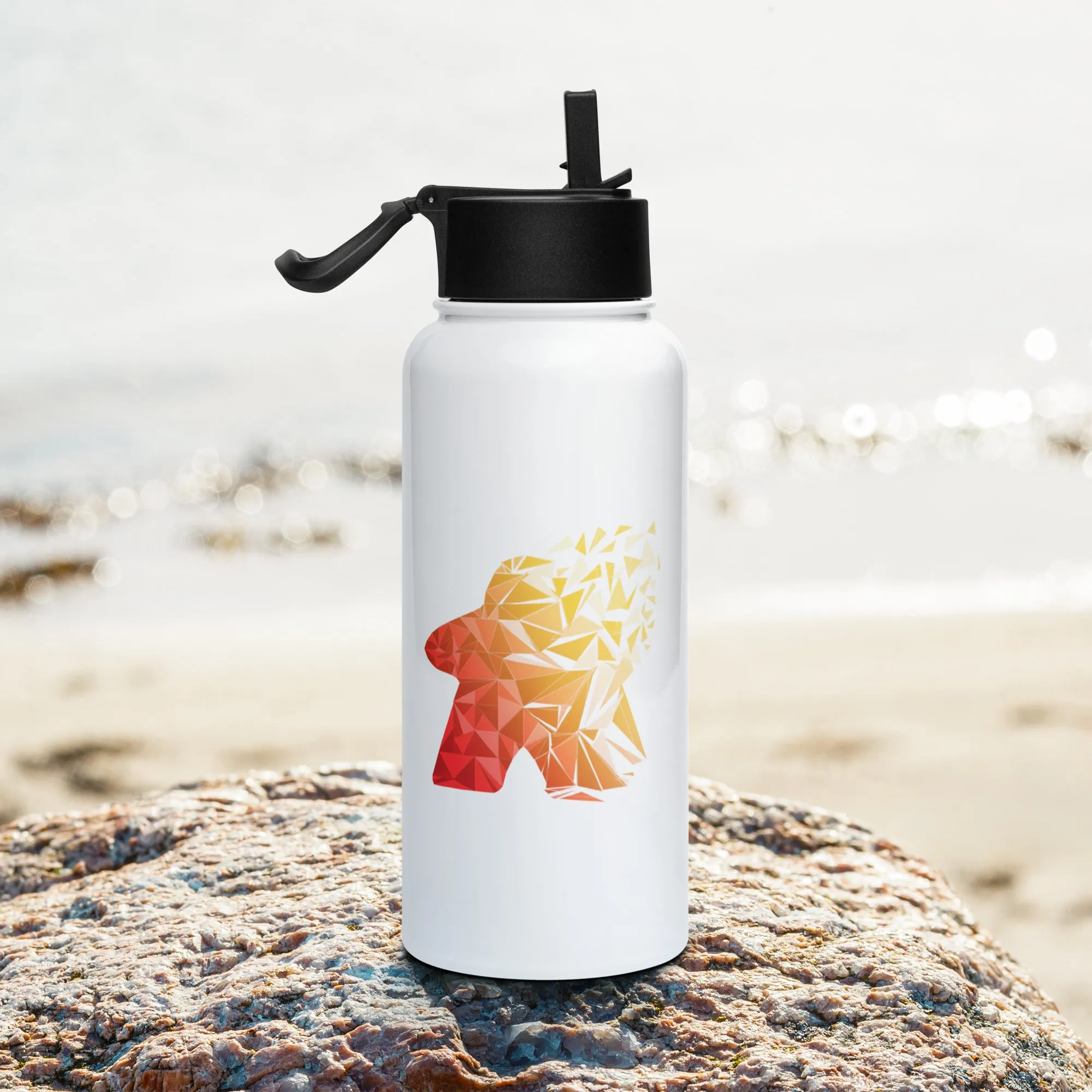 Warm Fragmented Meeple Travel Mug