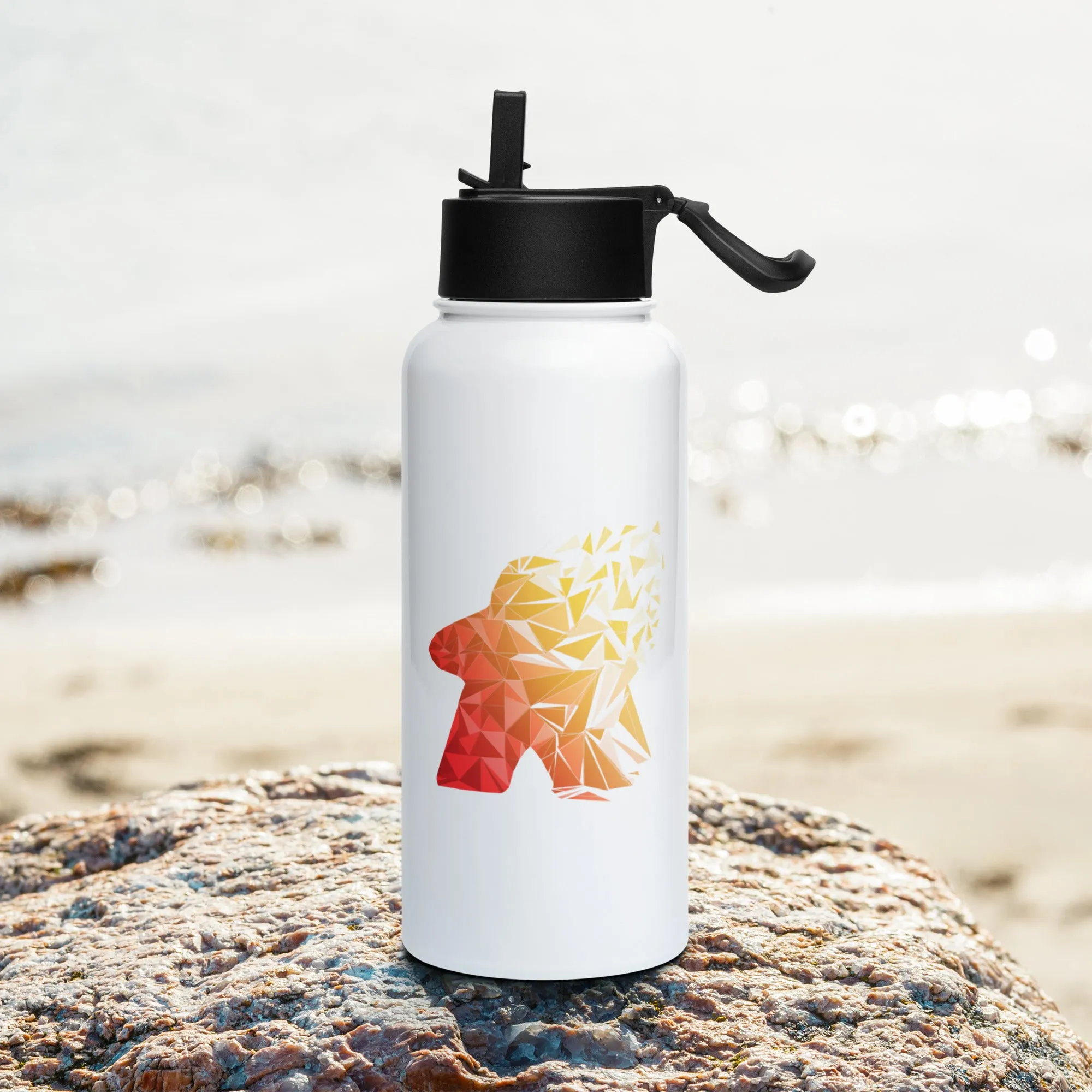 Warm Fragmented Meeple Travel Mug