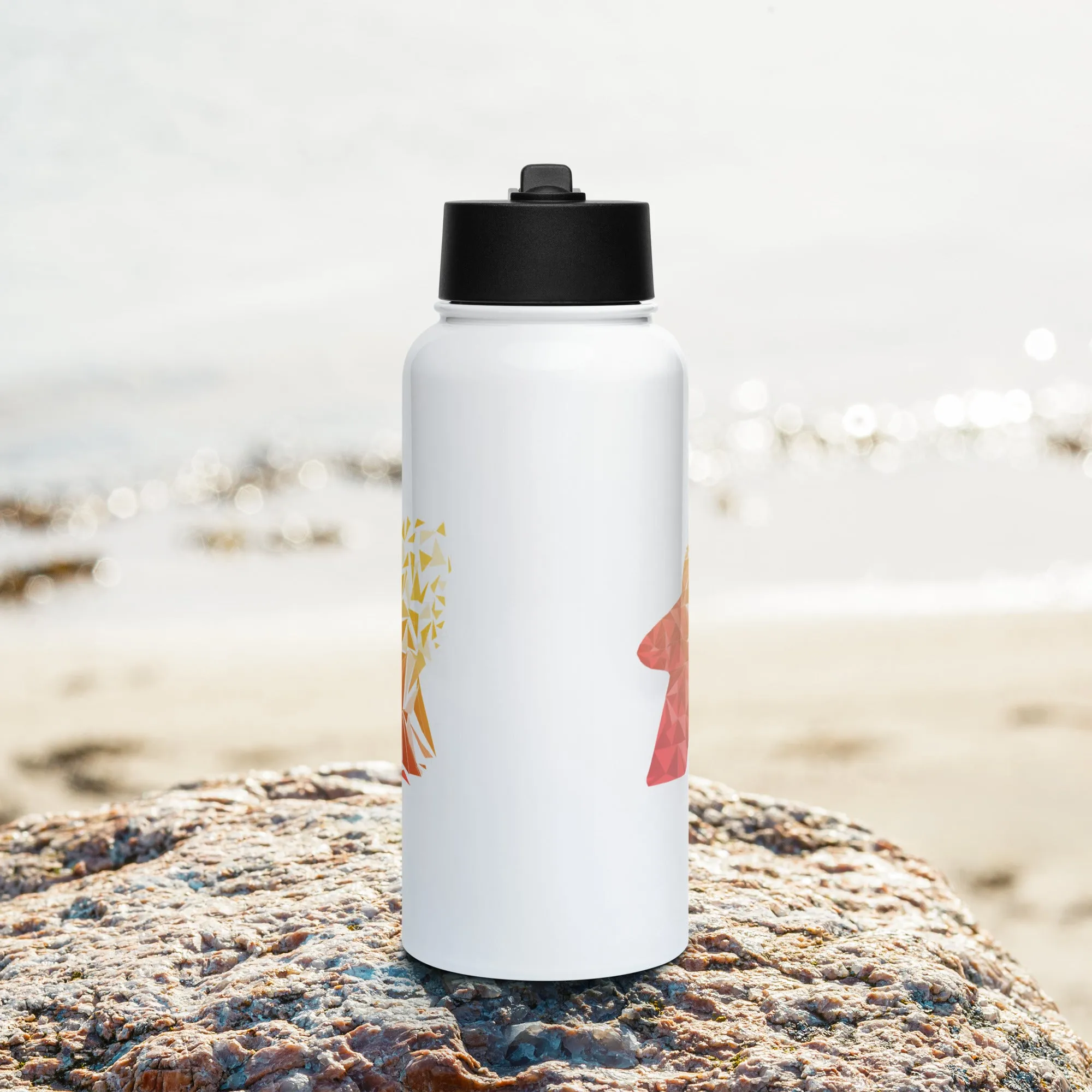 Warm Fragmented Meeple Travel Mug