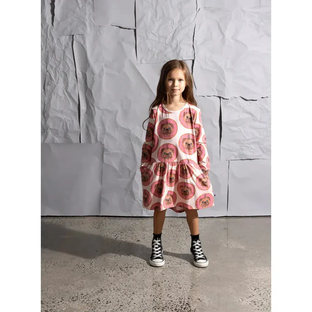 Warm Pandas Dress - Muted Pink