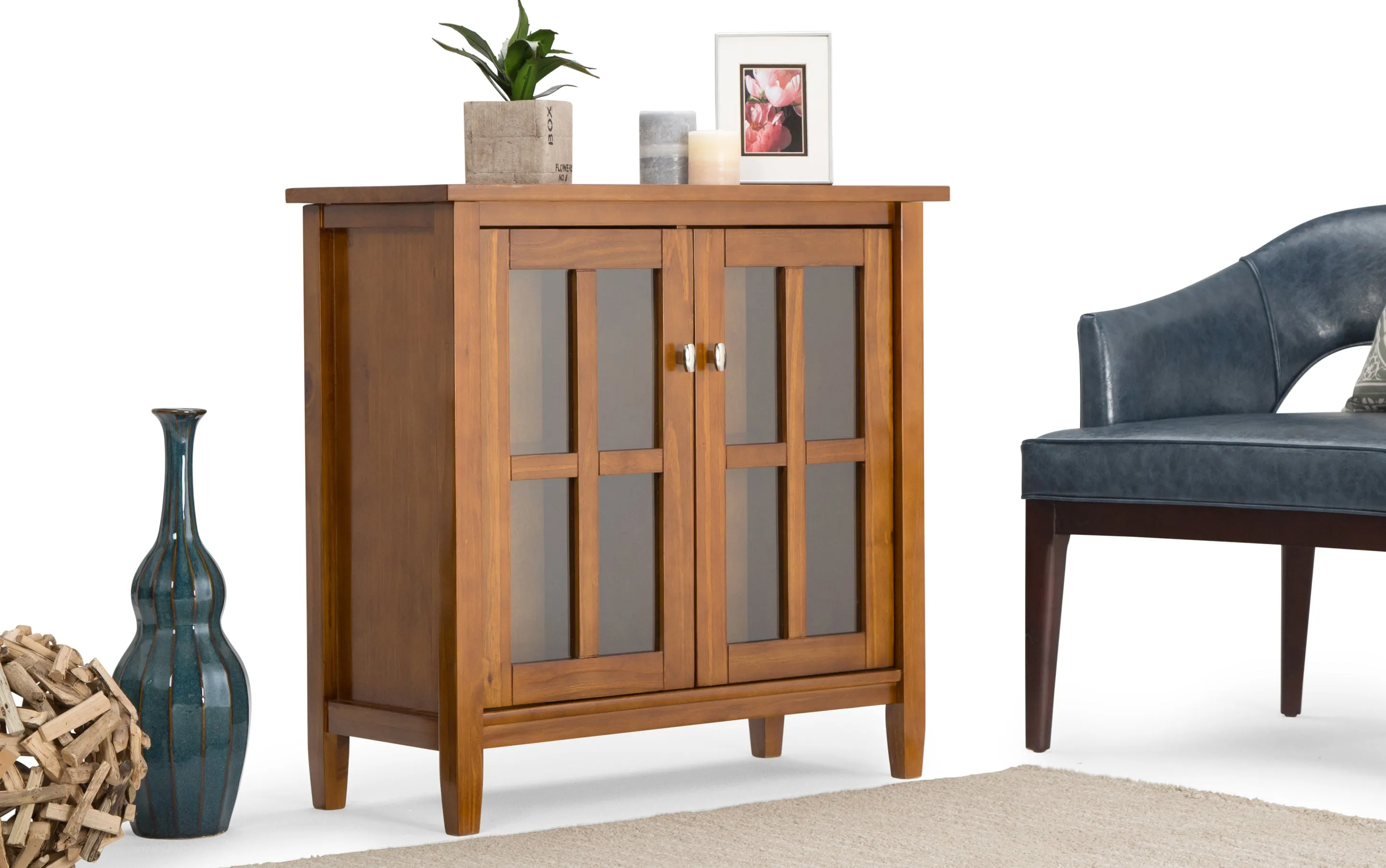 Warm Shaker Low Storage Cabinet