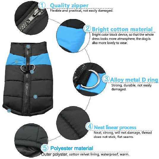 Warm Waterproof Dog Vest