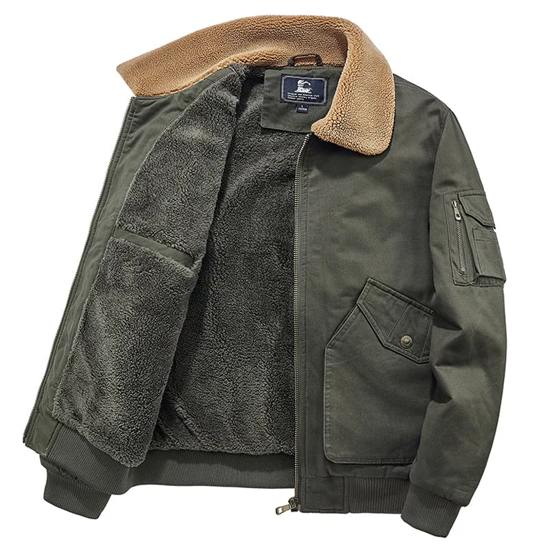 West Louis™ Warm Cotton American Windbreaker Bomber Jacket