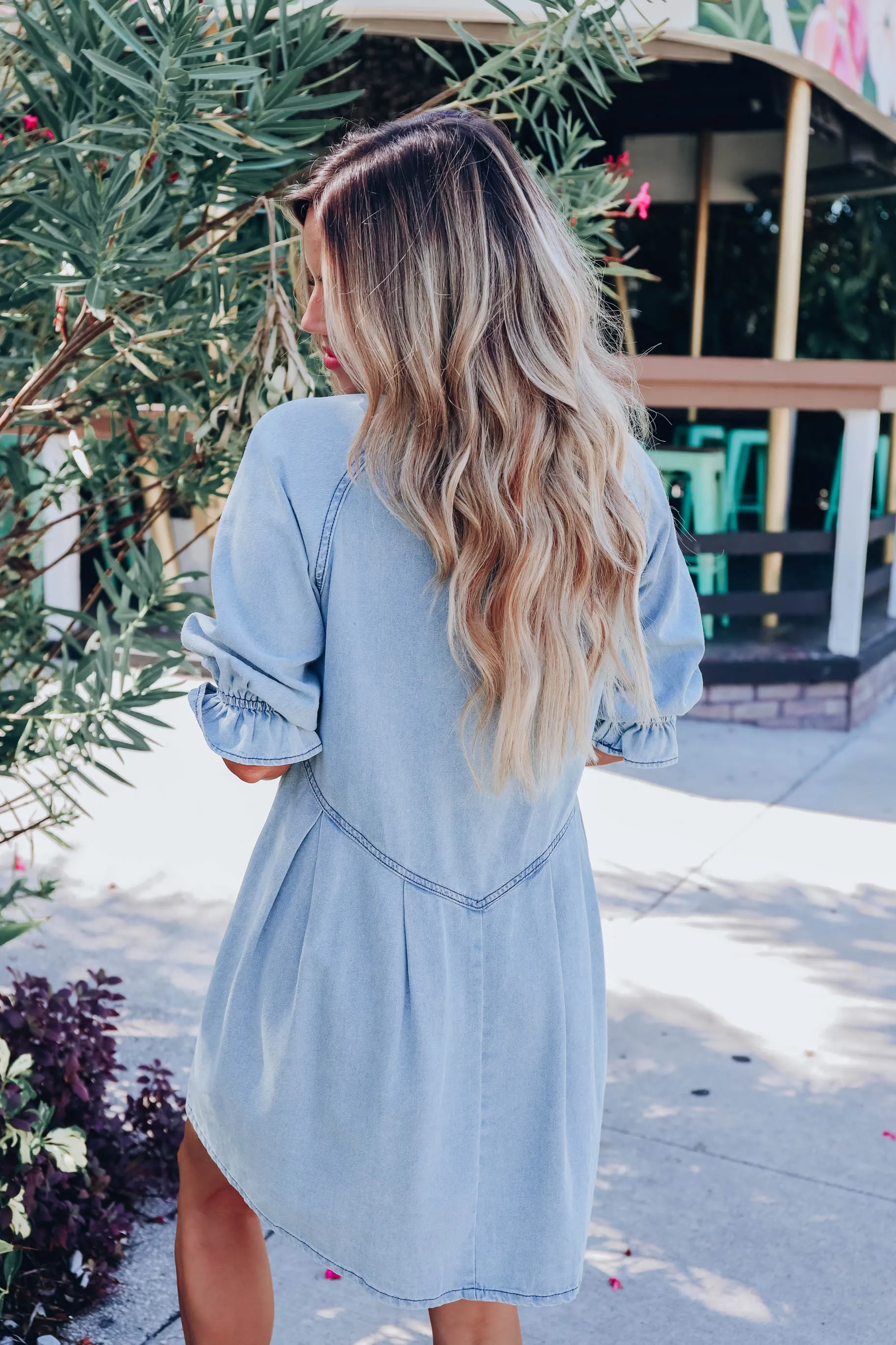 Western Chambray Mini Dress