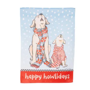 Winter Pups Suede House Flag,13s12499