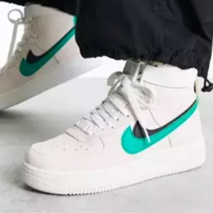 Women’s Nike Air Force 1 high SE ‘82 Neptune green suede swoosh sneakers