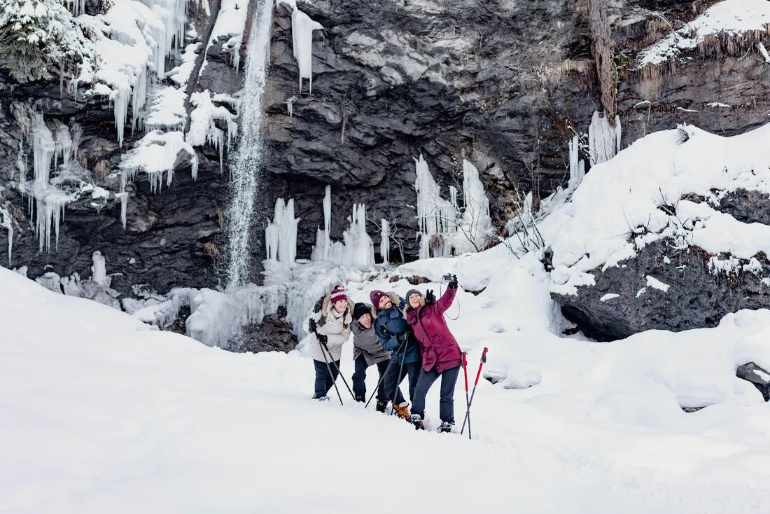 WOMEN'S WARM WATER-REPELLENT SNOW HIKING TROUSERS - SH500 MOUNTAIN