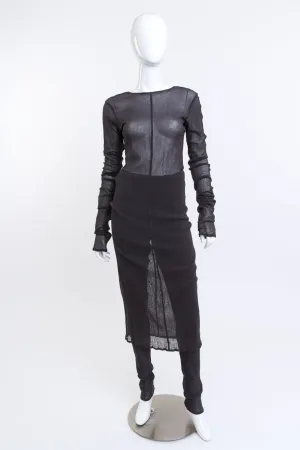 Woven Sheer Dress & Pant Set