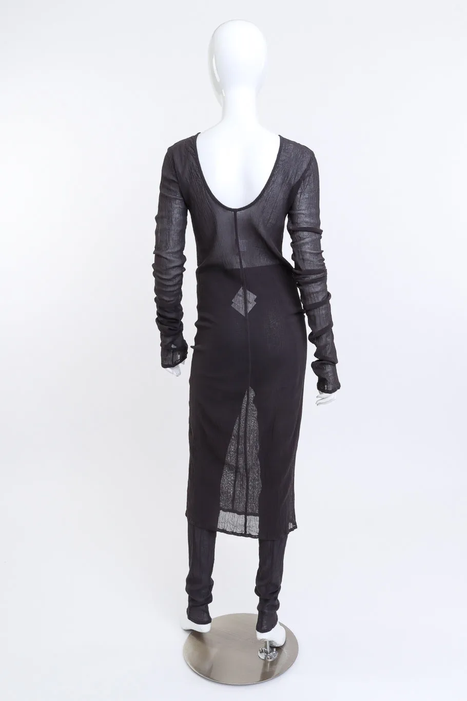 Woven Sheer Dress & Pant Set