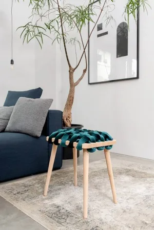 Woven Velvet Stool