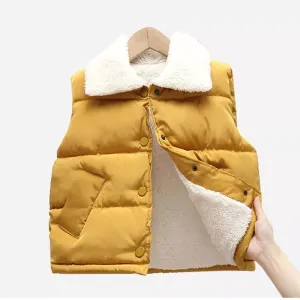 Yellow Warm sleeveless Jacket